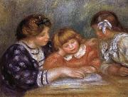 Pierre Renoir The Lesson oil painting reproduction